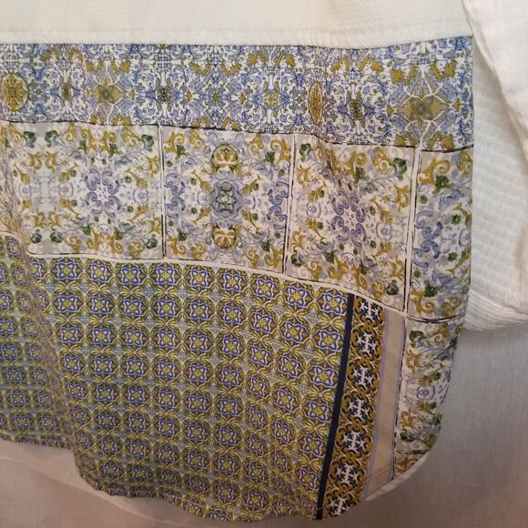 Soft Surrounding Boho Top Tunic Womens Small White Artsy Floral Long Sleeve - Picture 4 of 9